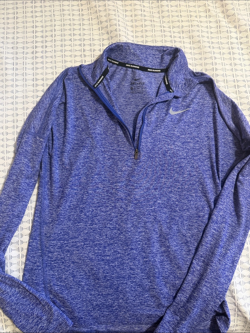 Nike Blue Heathered Dri-FIT Half-Zip Pullover